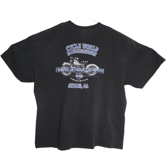 Harley Davidson Eagle Graphic T Shirt - Georgia - Men's 2XL - Picture 2 of 7